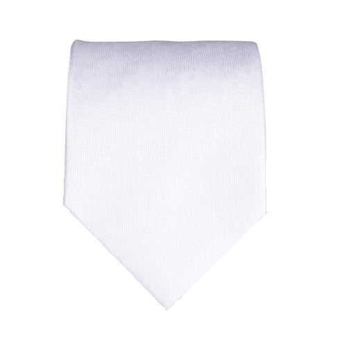Classy Men Light Pattern Silver Silk Tie