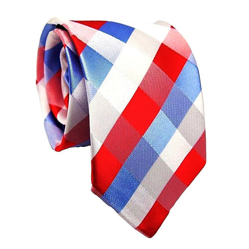 Classy Men Multicolor Checkered Silk Tie