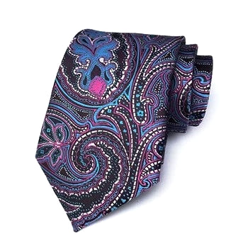Cravatta di seta Paisley formale da uomo di classe