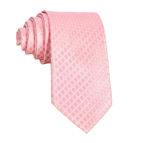 Cravatta di seta esagonale rosa da uomo di classe