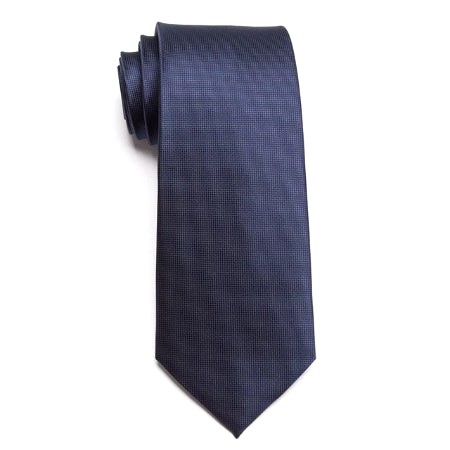 Cravatta classica da uomo di classe blu navy