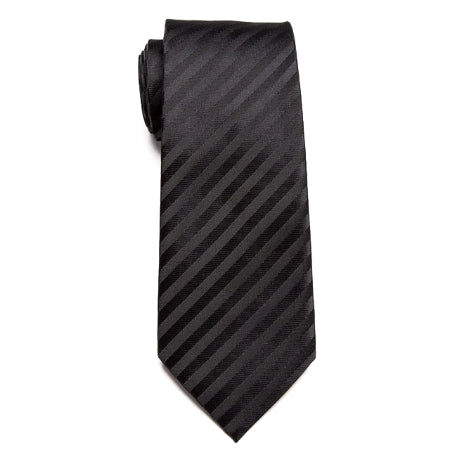 Classic Black Necktie With Subtle Stripes | Classy Men Collection