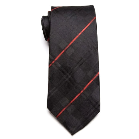 Cravatta classica a righe rosse nere da uomo di classe