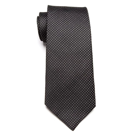 Cravatta classica da uomo di classe nera con mini puntini