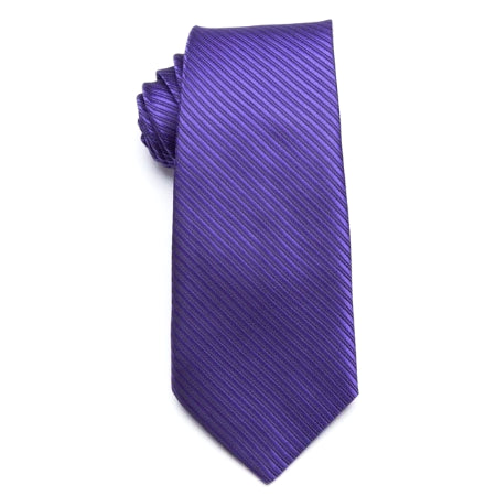Cravatta classica a righe viola da uomo di classe