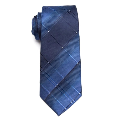上品な男性のクラシック ブルー デザイン ネクタイ