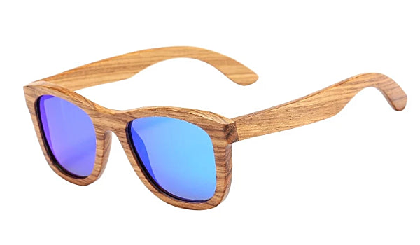 Classy Men Blue Polarized Bamboo Wood Sunglasses - Classy Men Collection