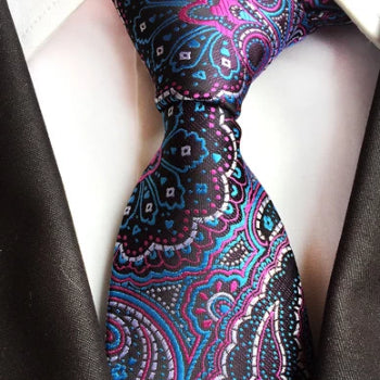 Classy Men Formal Mysterious Paisley Silk Necktie