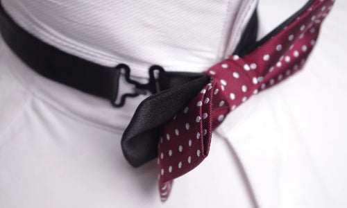 Classy Men Red Striped Bow Tie