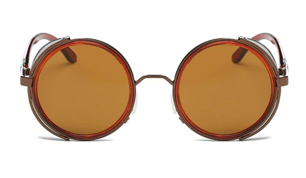 Classy Men Brown Retro Side Shield Sunglasses - Classy Men Collection