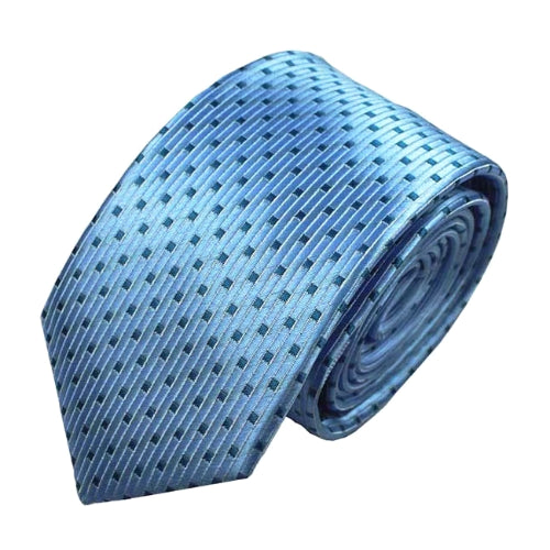 Classy Men Blue Dotted Luxury Silk Narrow Tie - Classy Men Collection