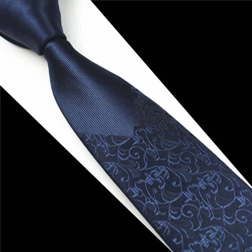 Classy Men Blue Floral Luxury Silk Narrow Tie - Classy Men Collection