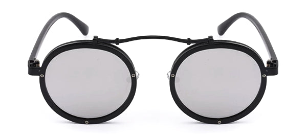 Classy Men Black & Silver Retro Round Sunglasses - Classy Men Collection