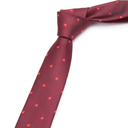Classy Men Red Blossom Skinny Tie