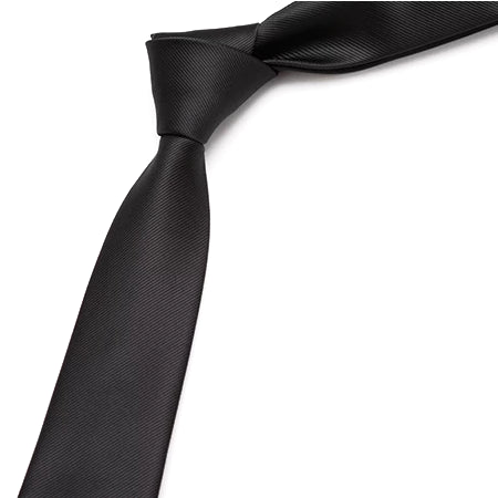 Classy Men Plain Black Skinny Tie