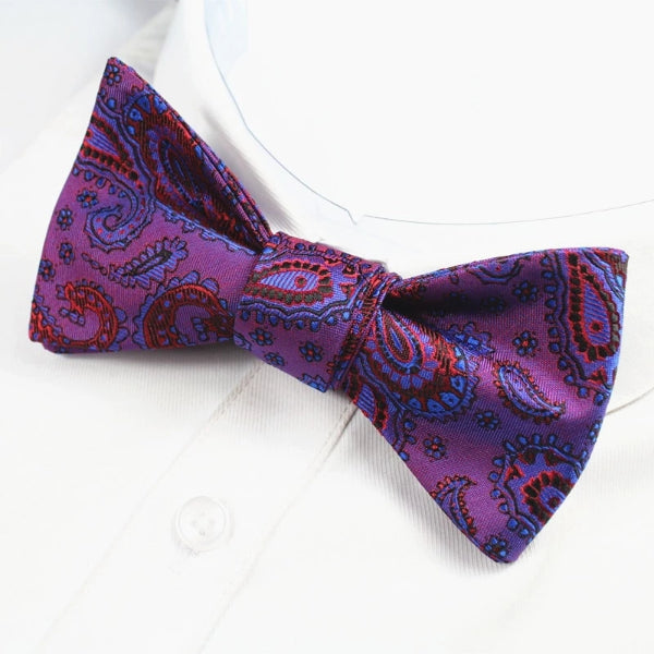 Classy Men Violet Space Silk Self-Tie Bow Tie