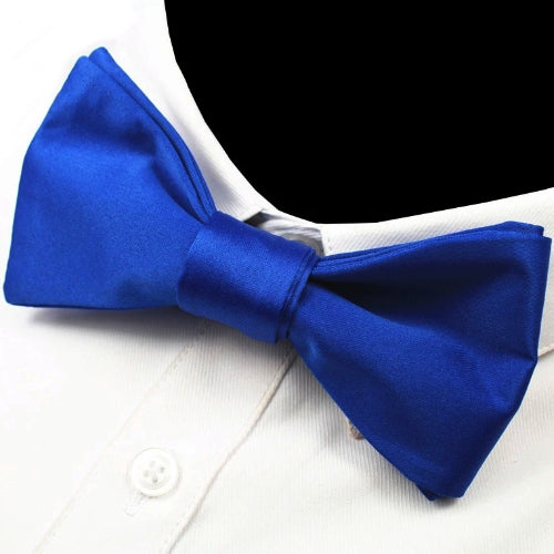 Classy Men Blue Silk Self-Tie Bow Tie - Classy Men Collection