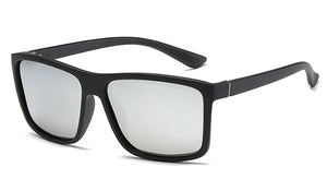 Occhiali da sole quadrati argento da uomo di classe