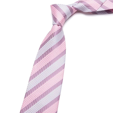 Classy Men Classic Pastel Striped Necktie