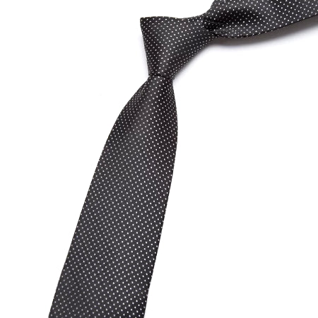 Cravatta classica da uomo di classe nera con mini puntini