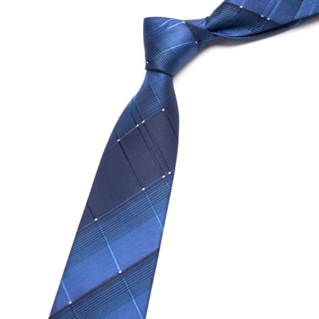 上品な男性のクラシック ブルー デザイン ネクタイ