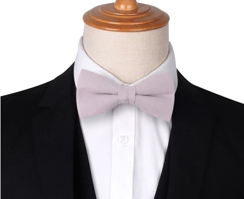 Classy Men Pastel Lilac Cotton Pre-Tied Bow Tie