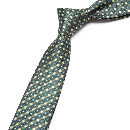 Classy Men Green Floral Skinny Tie