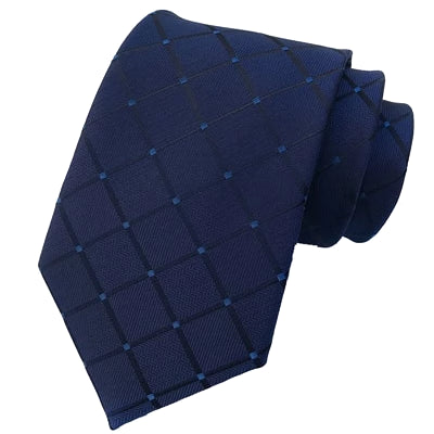 Cravatta elegante in seta blu da uomo di classe
