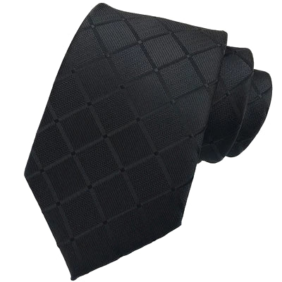 Cravatta di seta nera elegante da uomo di classe