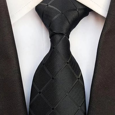 Classy Men Elegant Black Silk Tie