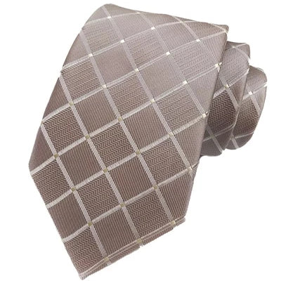 Cravatta elegante in seta beige da uomo di classe
