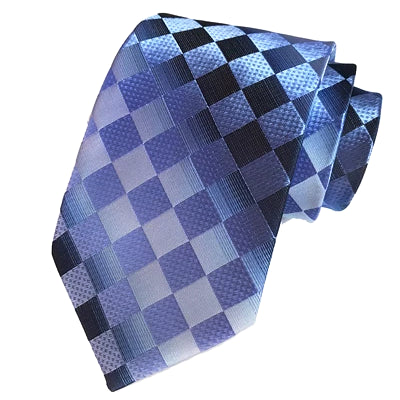 Cravatta elegante in seta a quadri viola elegante da uomo di classe