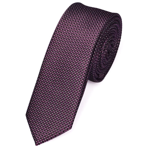 Cravatta viola skinny da uomo di classe