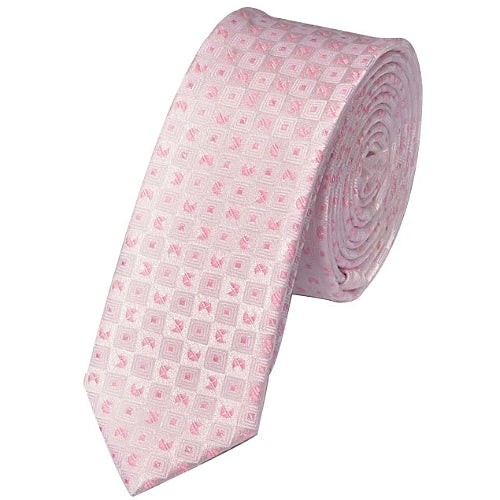 Cravatta skinny rosa chiaro da uomo di classe