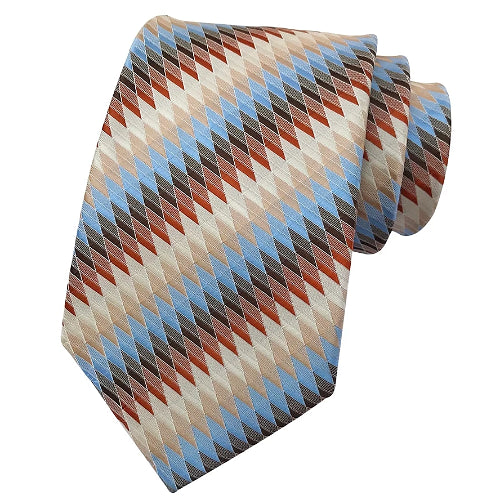 Cravatta di seta da uomo a zigzag di classe