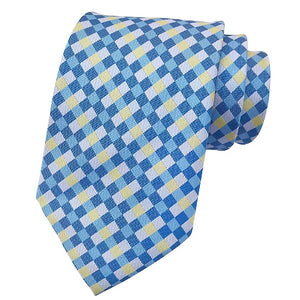 Classy Men Blue Pixel Silk Tie - Classy Men Collection