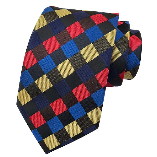 Classy Men Colorful Checked Silk Tie - Classy Men Collection