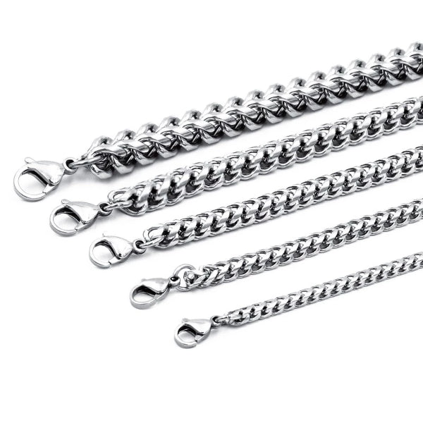 Classy Men 8mm Silver Franco Chain Necklace