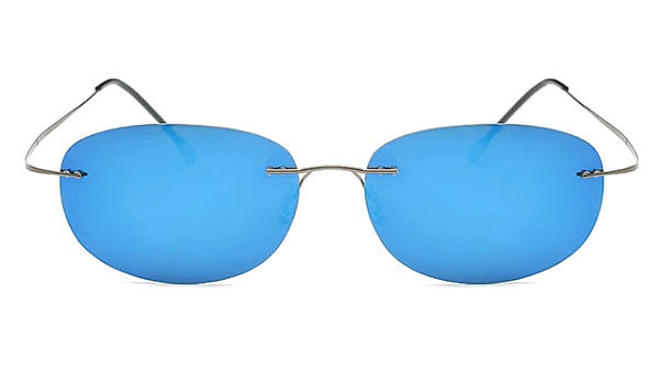 Classy Men Blue Lightweight Oval Sunglasses - Classy Men Collection