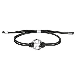Bracciale zodiacale in argento 925 da uomo di classe Cancro