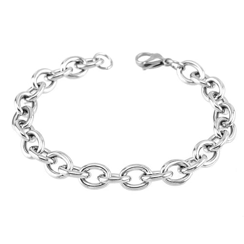 Classy Men Stainless Steel Rolo Chain Bracelet