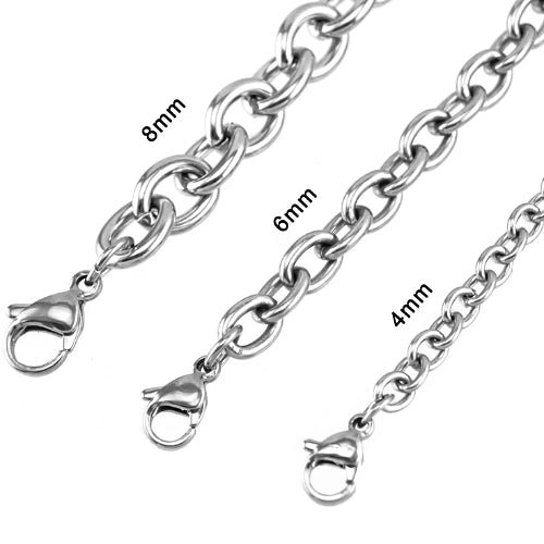 Classy Men Stainless Steel Rolo Chain Bracelet