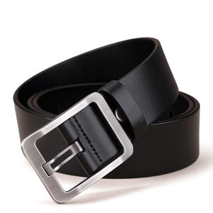 Classy Men Wide Black Leather Belt