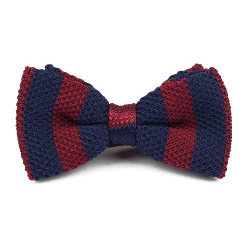 Classy Men Knitted Bow Tie Navy/Red - Classy Men Collection