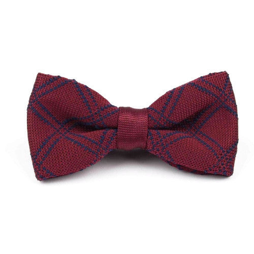 Classy Men Knitted Bow Tie Wine - Classy Men Collection