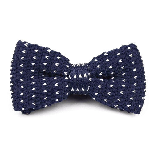 Classy Men Knitted Bow Tie Navy - Classy Men Collection