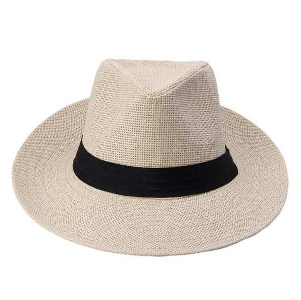 Cream Panama Hat Made Of Paper Straw Classy Men Collection