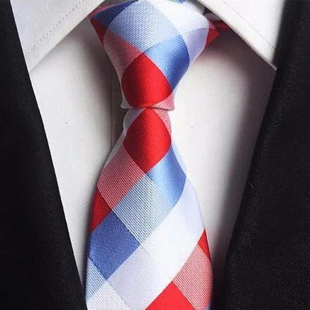 Classy Men Multicolor Checkered Silk Tie
