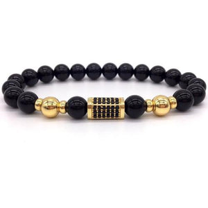 Classy Men Gold/Black Bar Bracelet - Classy Men Collection