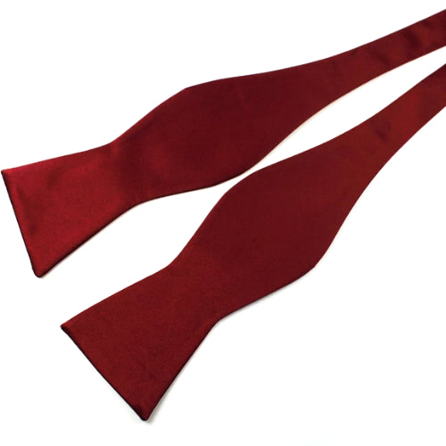 Wine Red Self-Tie Bow Tie Made Of 100% Silk | Classy Men Collection